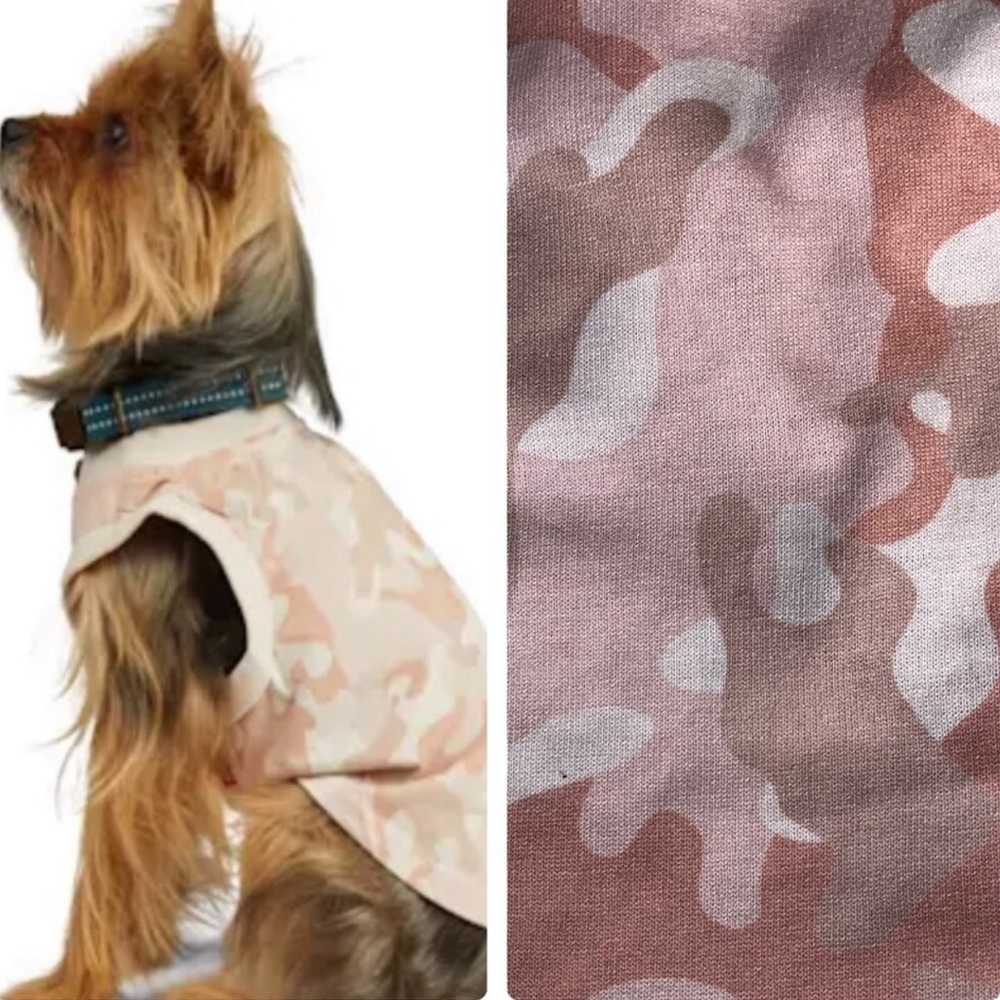 NWT pink tonal Camo dog tank tee XS